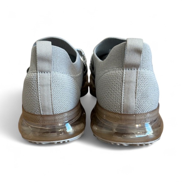 Freewalk Air Cushion Knit Sneakers Gray Slip On Rhinestone Chain Women's Size 10 - Picture 8 of 11